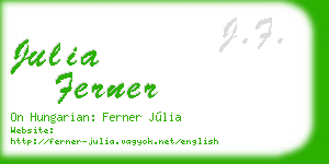 julia ferner business card